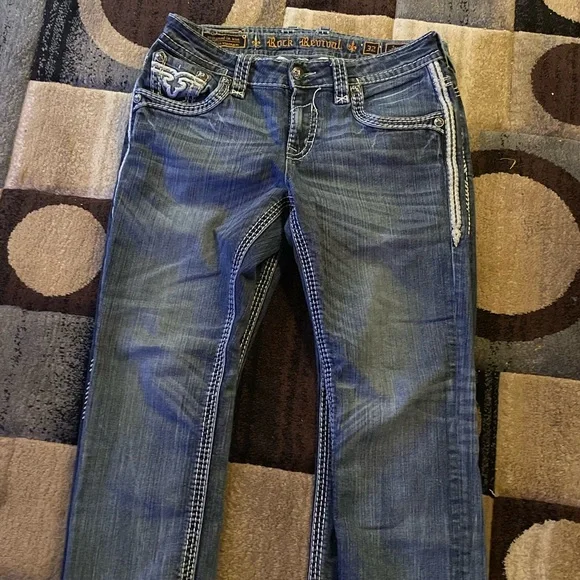 Rock Revival Dark Blue Slim Jeans great condition - Picture 3 of 6